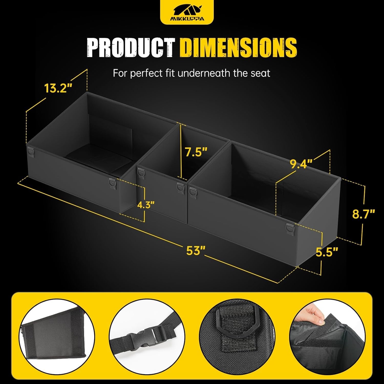 new MIKKUPPA Truck Under Seat Storage - Replacement for 2019-2024 Chevy Black MIKKUPPA - KOEEK