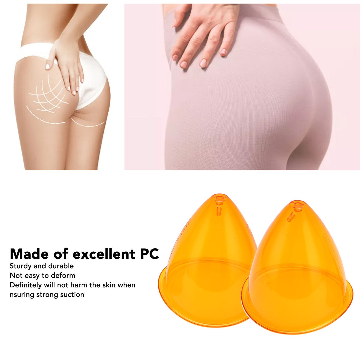 new Buttock Vacuum Cups 160ml L Vacuum Cupping Machine Accessories Butt Suction HGF koeek - KOEEK