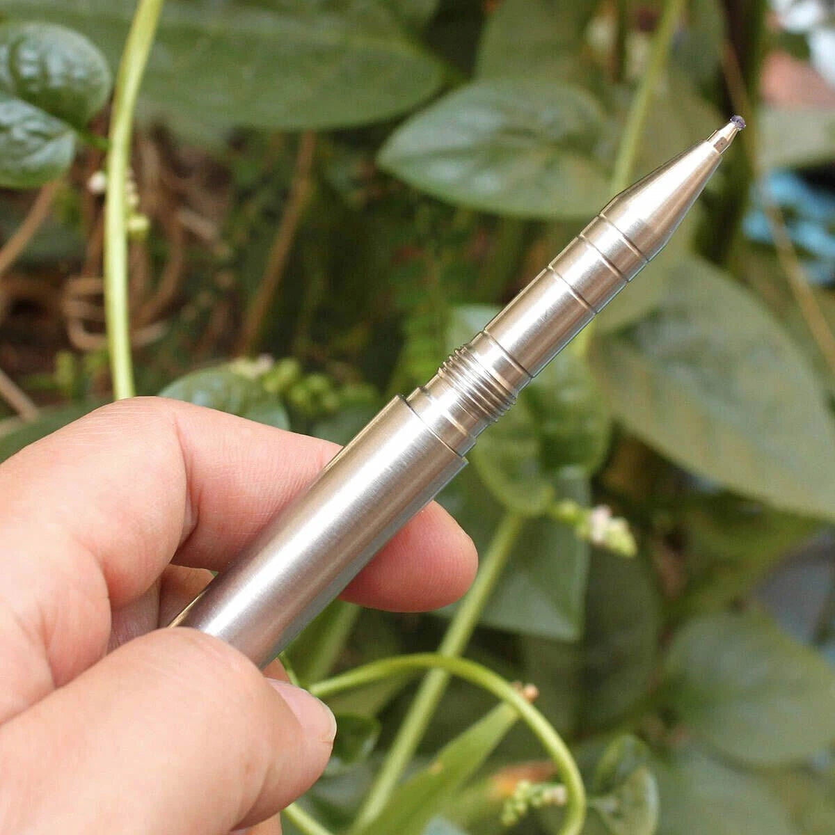 Stainless Steel Ball pen Portable Writing Signature Pen Outdoor EDC Multi-Tools 07FC0E-D4 - KOEEK