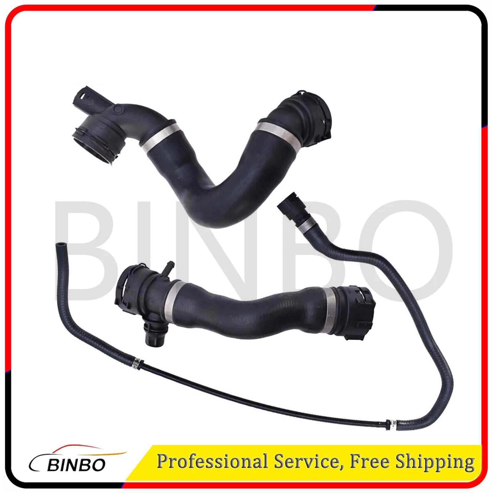 4PCS Lower Upper Radiator Coolant Hose + Vent Line Hose Set For BMW 325i 328i 07FC0E-D4 - KOEEK
