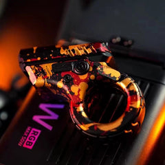 Azu EDC Flip Pushing Slider Gun Fidget Spinner Push Card Ratchet Fingertip Toys 07FC0E-D4 - KOEEK