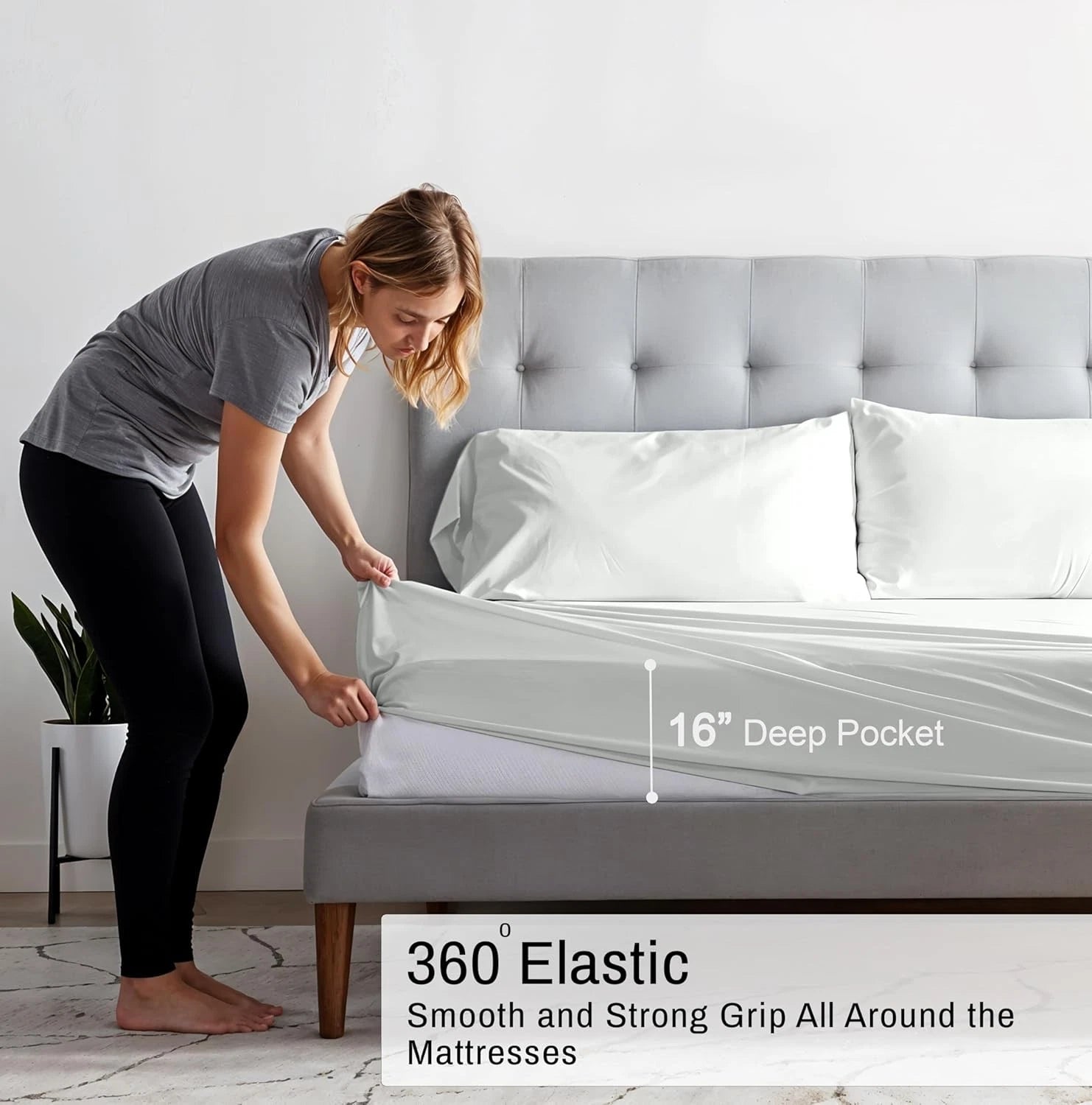 organic cotton sheets (queen size), plain weave, 4-piece set 07FC0E-D4 - KOEEK