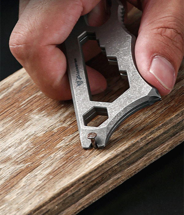 EDC TC4 Titanium Alloy Multi Tools Bottle Opener Crowbar Keychain Outdoor Tools 07FC0E-D4 - KOEEK