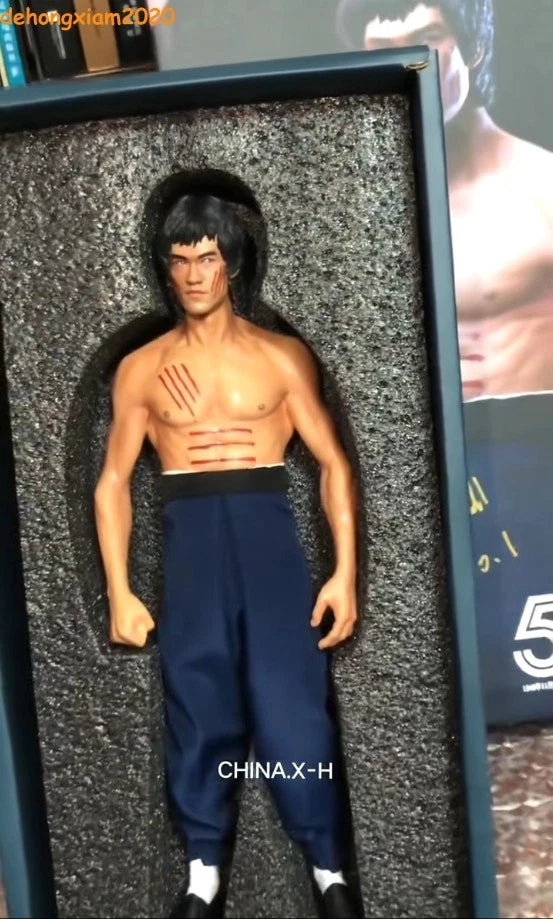 CHINA. X - H Bruce Lee 李小龙 Figure Statue Action Model Limited Two Heads  1/6 07FC0E-D4 - KOEEK