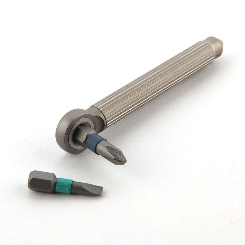 Titanium Brass S2 Steel EDC Multi Tools Card Screwdriver Pocket Outdoor Keychain 07FC0E-D4 - KOEEK