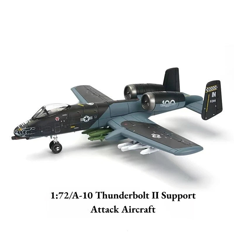 1/72 A-10 Thunderbolt II Warthog Snap-fit Pre-painted Building Blocks Model Kit 07FC0E-D4 - KOEEK