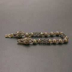 Zodiac Dragon Mens Antique Copper Bracelet Vintage Punk Chain Creative Jewelry 07FC0E-D4 - KOEEK