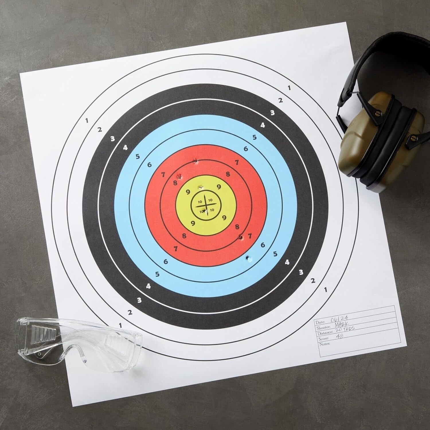 new Okuna Outpost 50-Pack Bullseye Large Paper Shooting Range Targets for Pistol...