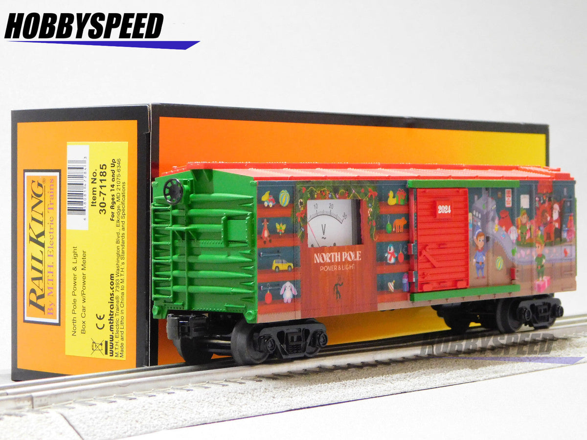 MTH RAILKING NORTH POLE CHRISTMAS POWER METER BOXCAR O GAUGE car 30-71185 MTH - KOEEK