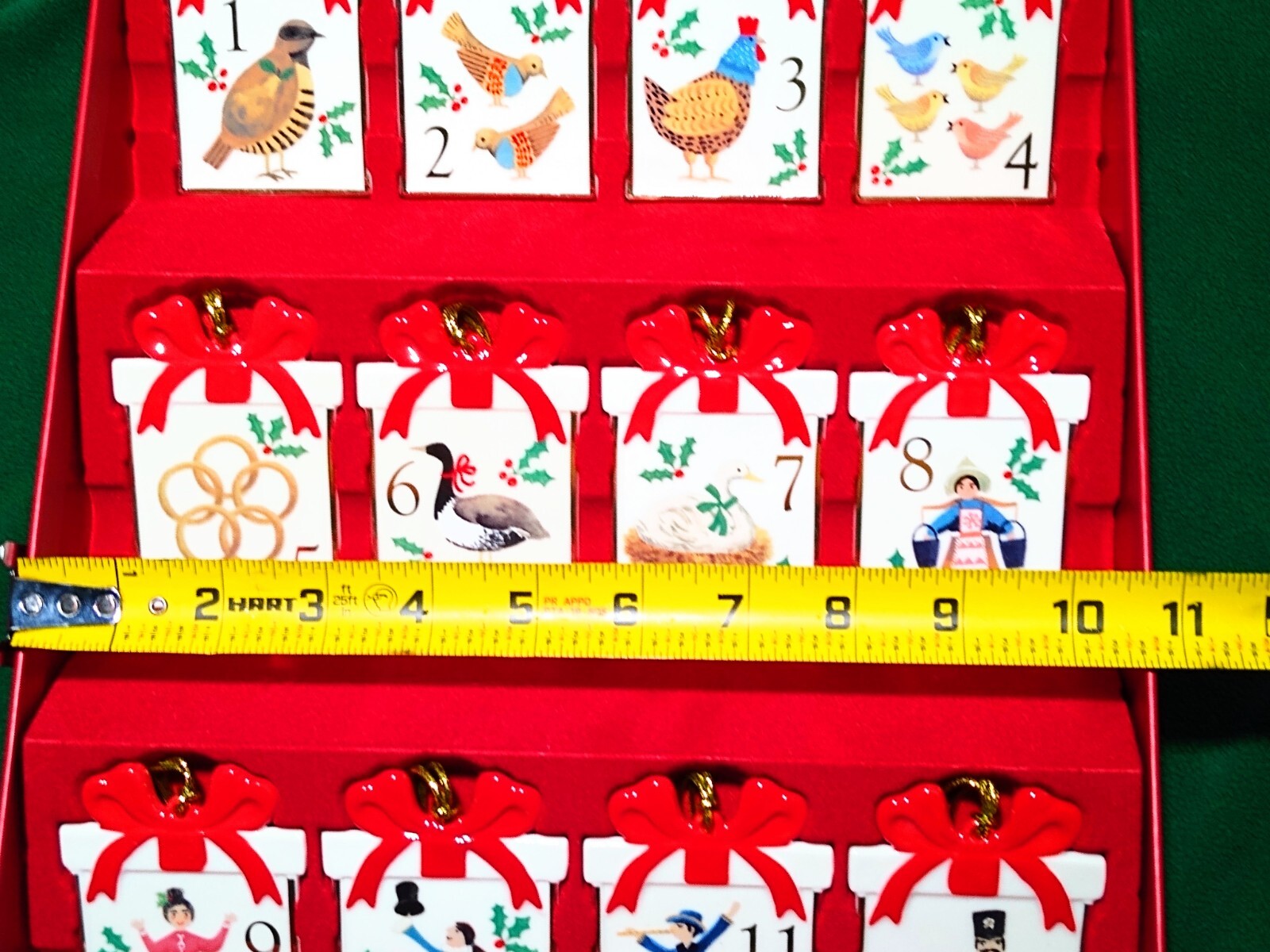 Lenox 12 Days Of Christmas Ornaments Set Of (12) m.s.r.p is $160.00 LENOX - KOEEK