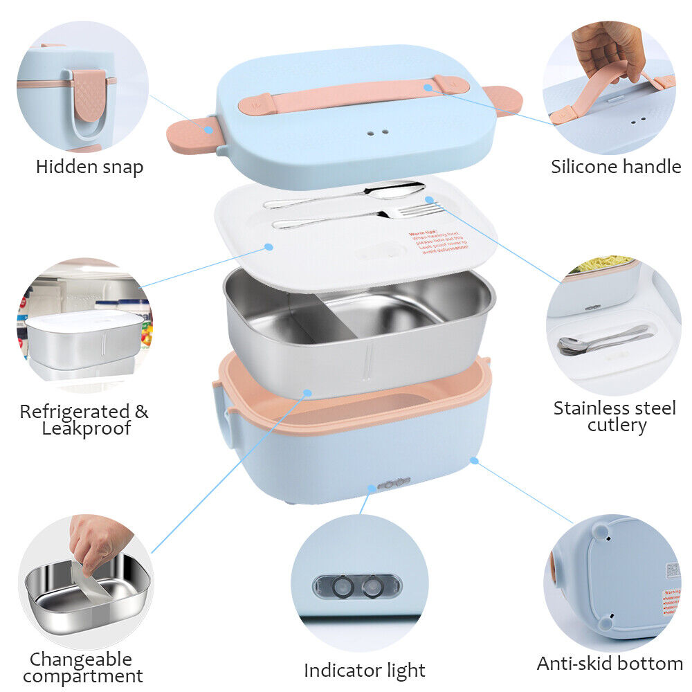 1.8L Electric Lunch Box for Heating Food - Perfect for Work & Travel