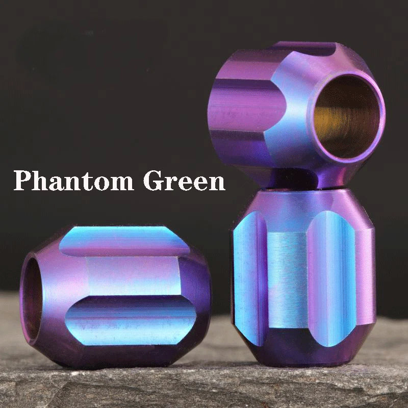 2PCS Titanium Knife Lanyard Bead Parachute Cord Bead Pendant EDC DIY Keychain 07FC0E-D4 - KOEEK