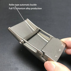 Titanium Alloy Men's Belt Buckle Automatic Roller Buckle Waist Strap Head Gifts 07FC0E-D4 - KOEEK