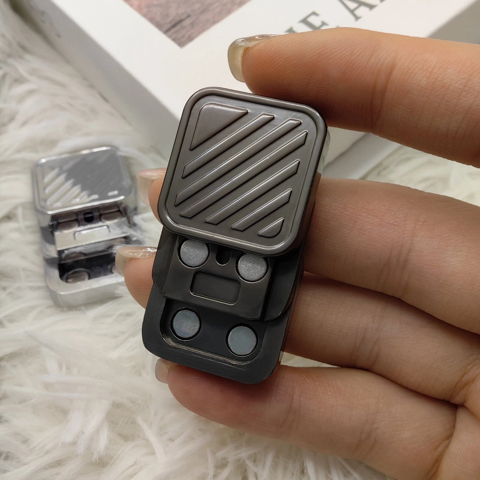 Push Card Mini CP3 Magnetic Slider EDC Fidget Slider Metal ADHD Anti Stress Gift 07FC0E-D4 - KOEEK