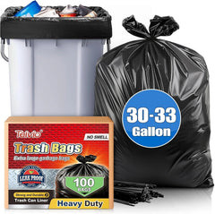 100-pack large garbage bags (with drawstring) durable garbage bags 07FC0E-D4 - KOEEK