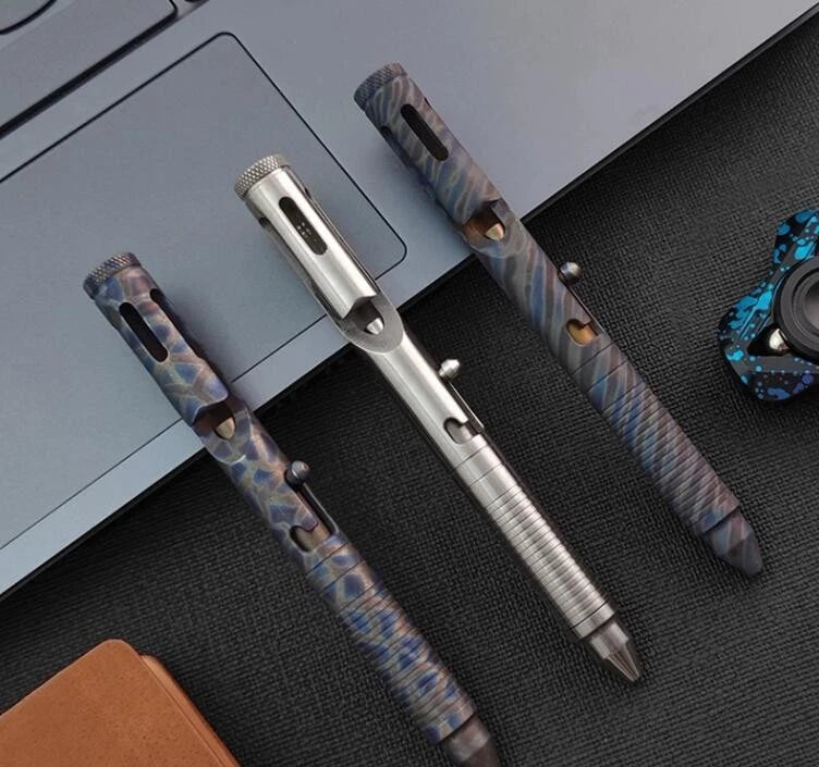 EDC TC4 Titanium Alloy Signature Pen Pocket Multi-purpose Tool Ballpoint Pen 07FC0E-D4 - KOEEK