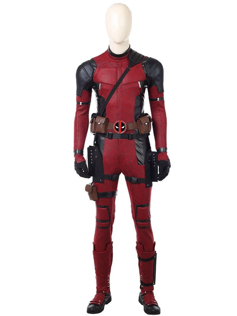 Deadpool Red Deadpool Cosplay Costume Suit Jumpsuit Accessories Halloween Gift 07FC0E-D4 - KOEEK