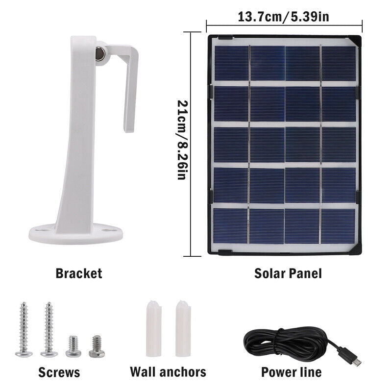 nytt 2024 Solpanel for Ring Spotlight Kamera Sikkerhetskamera Batterilader Utendørs