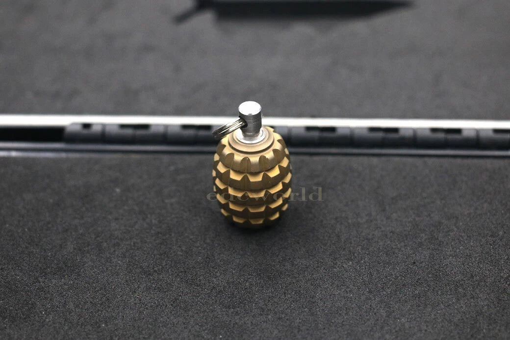 Titanium TC4 EDC Knife Parachute Cord Tool Lanyard Bead Key Chain Pendant DZ-GGT 07FC0E-D4 - KOEEK