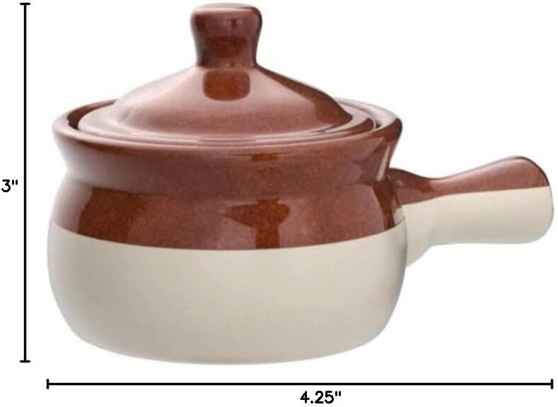 French Onion Soup Servers, Ceramic Soups with Handles, 18 OZ Servers for Cereal 07FC0E-D4 - KOEEK