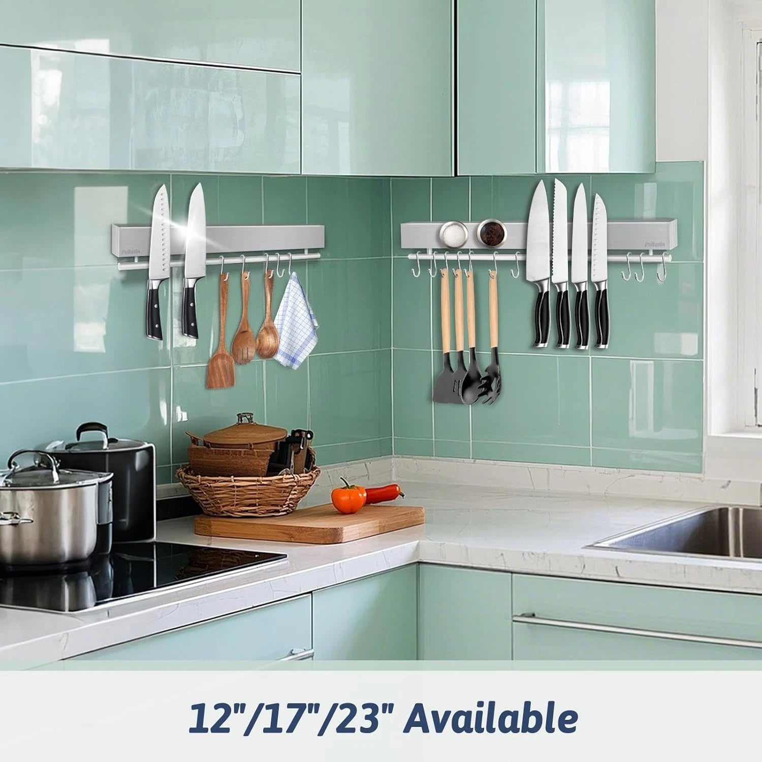 17 Inch Magnetic Knife Holder for Wall - Stainless Steel Magnetic Strip No Drill 07FC0E-D4 - KOEEK
