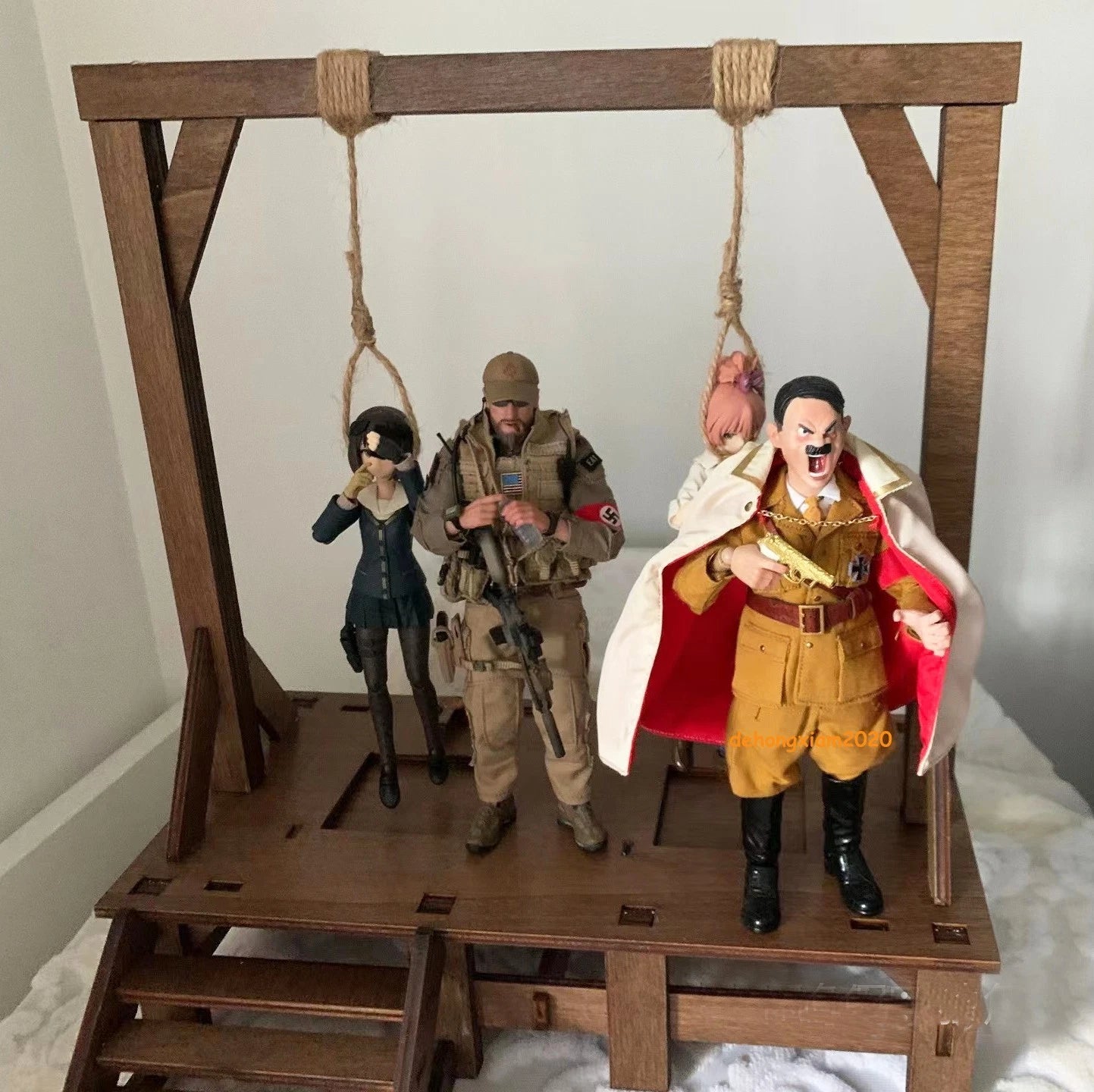 1/12 Wood French Guillotine Gallows Model Scene For 6" Action Figure Accessories 07FC0E-D4 - KOEEK