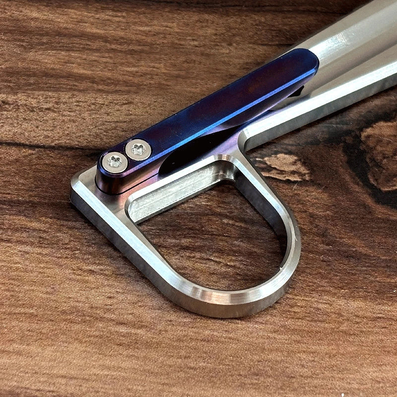 EDC Titanium Pry Bar Crowbar Wrench with Pocket Clip Outdoor Camping Multi Tools 07FC0E-D4 - KOEEK