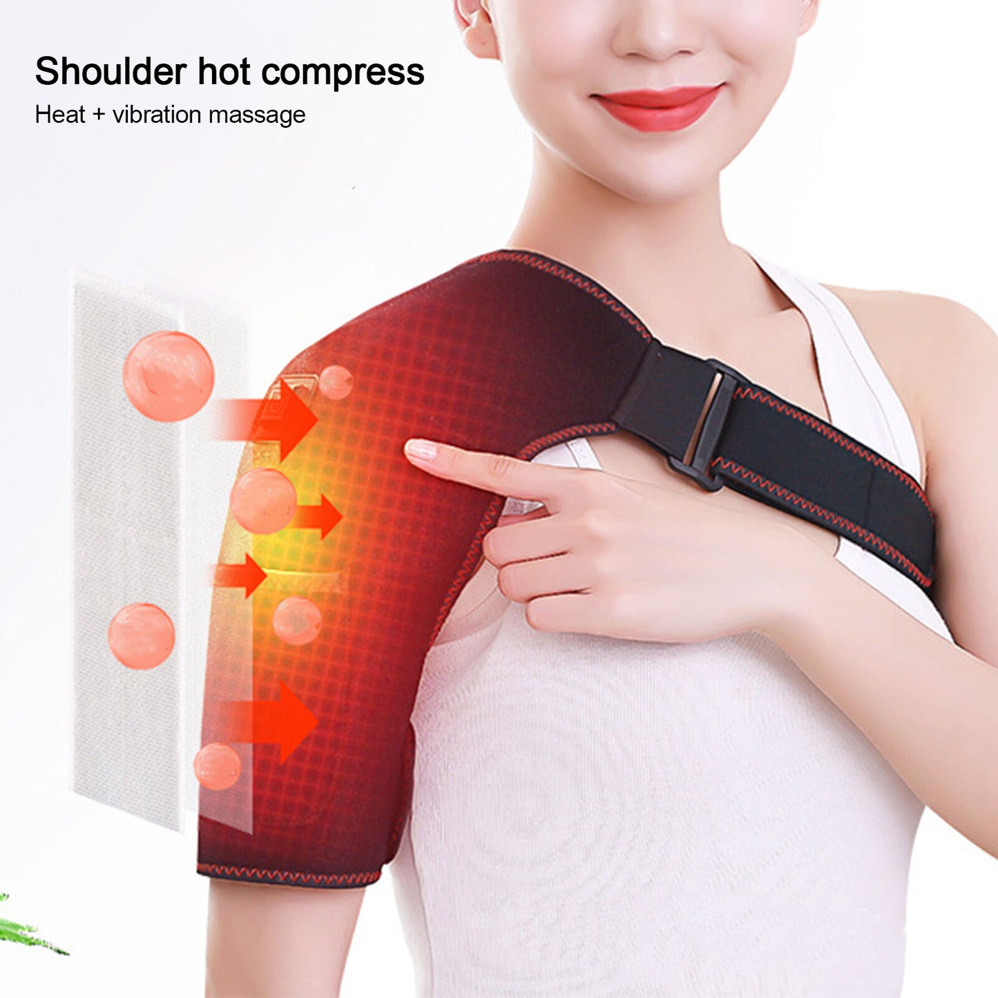 new Electric Heated Shoulder Brace Wrap Elbow Vibration Massager Joint Pain Relief koeek - KOEEK