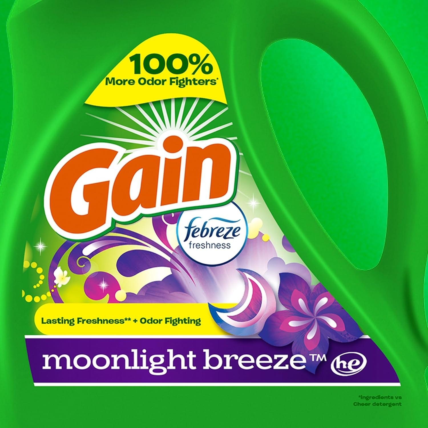 new Gain + Aroma Boost Liquid Laundry Detergent, Moonlight Breeze Scent, 61... GAIN - KOEEK