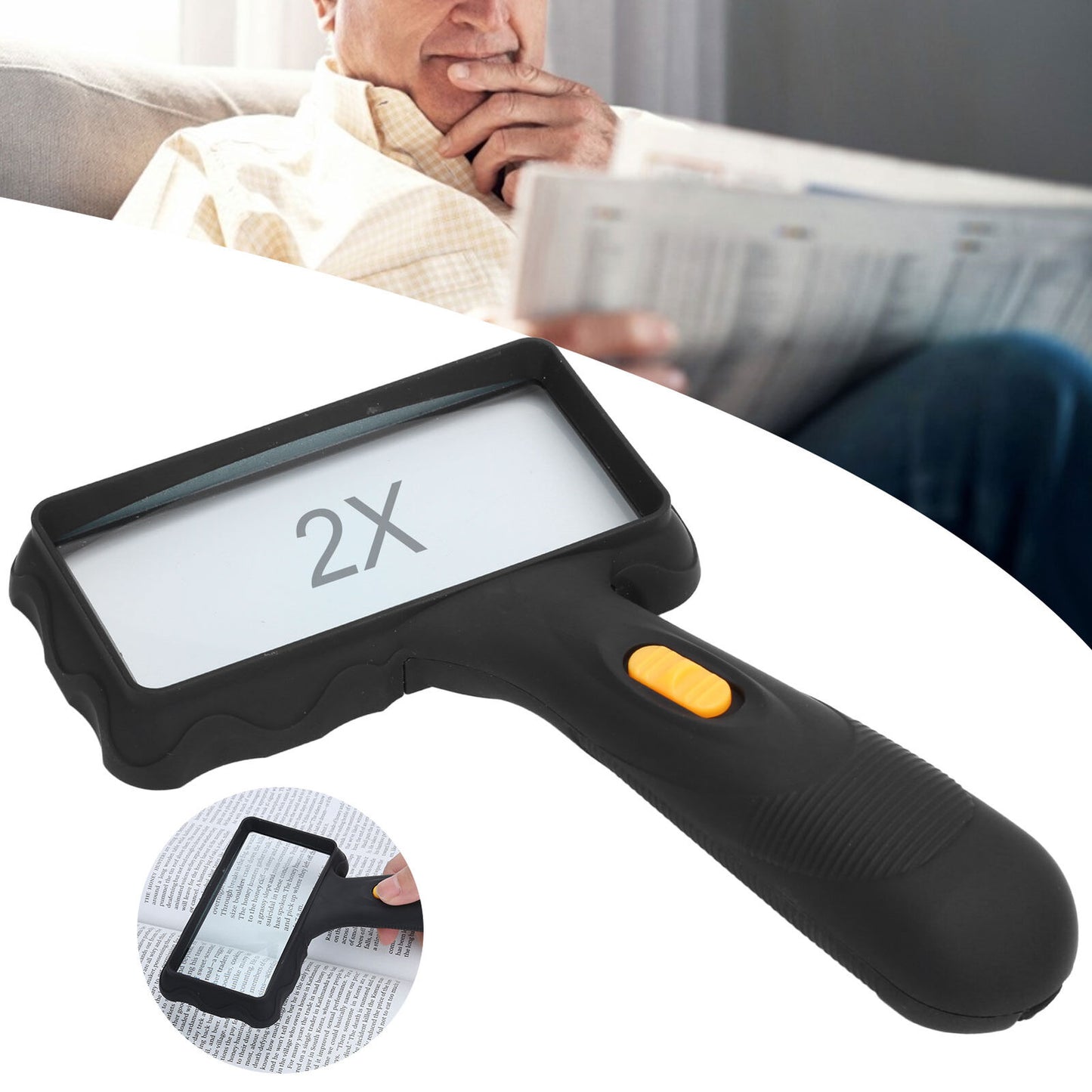 new Magnifying Glass With Light 7X Desktop Handheld Large Magnifying Glass USB koeek - KOEEK