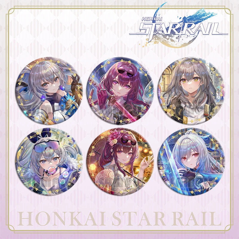 Anime Honkai: Star Rail Figure Metal Pin Brooch Badge Art 6Pcs/Set Display Gift 07FC0E-D4 - KOEEK