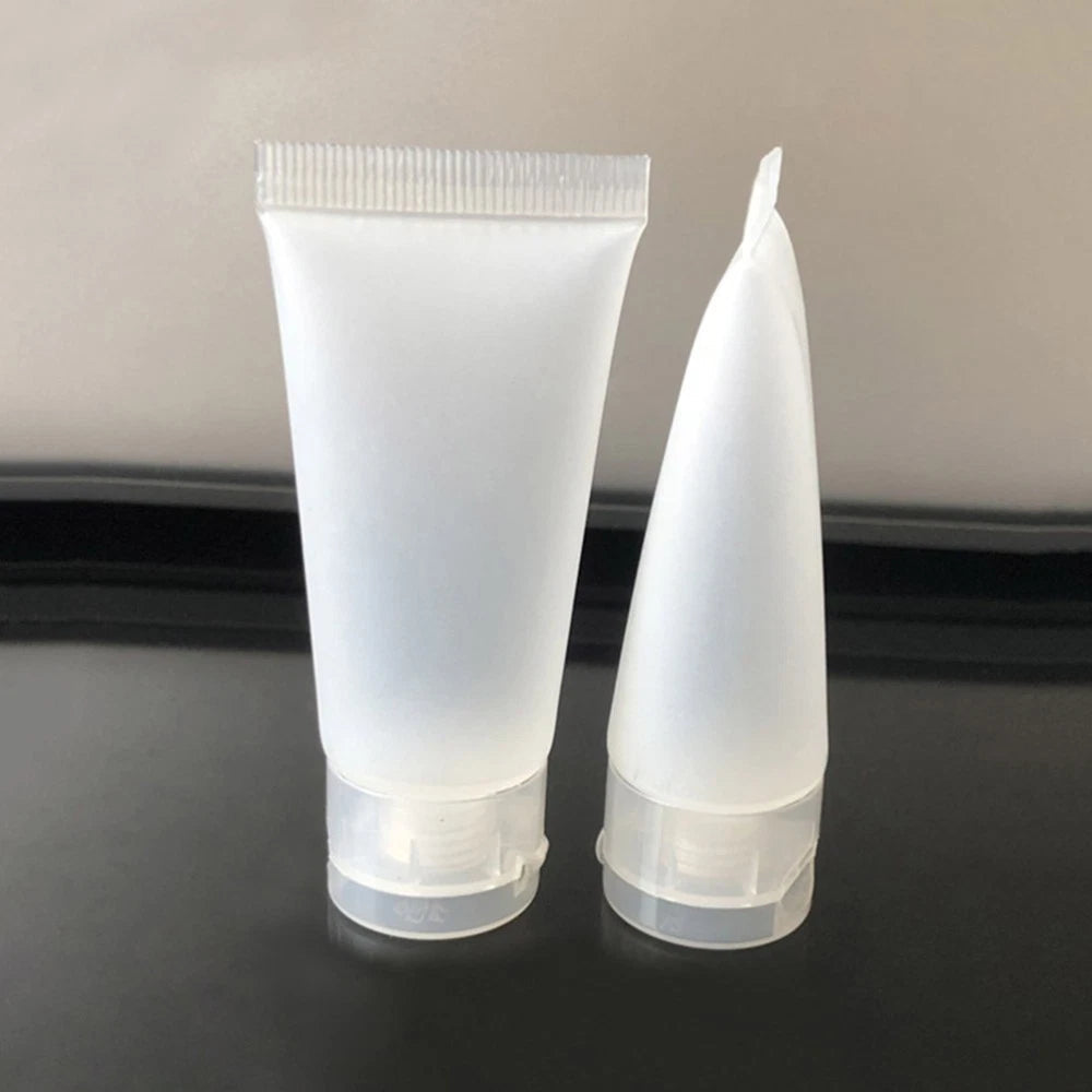10pcs 50ml Squeeze Bottles Refillable Travel Containers for Shampoo Body Wash 07FC0E-D4 - KOEEK
