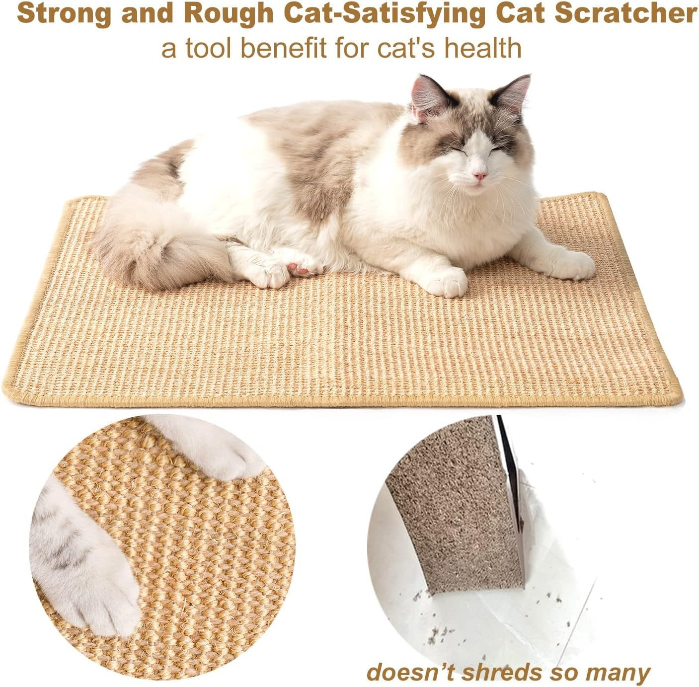 new ChicWow Cat Scratch Pad, 23.6 X 15.7In Inch X 15.7 Inch, Light Brown CHICWOW - KOEEK