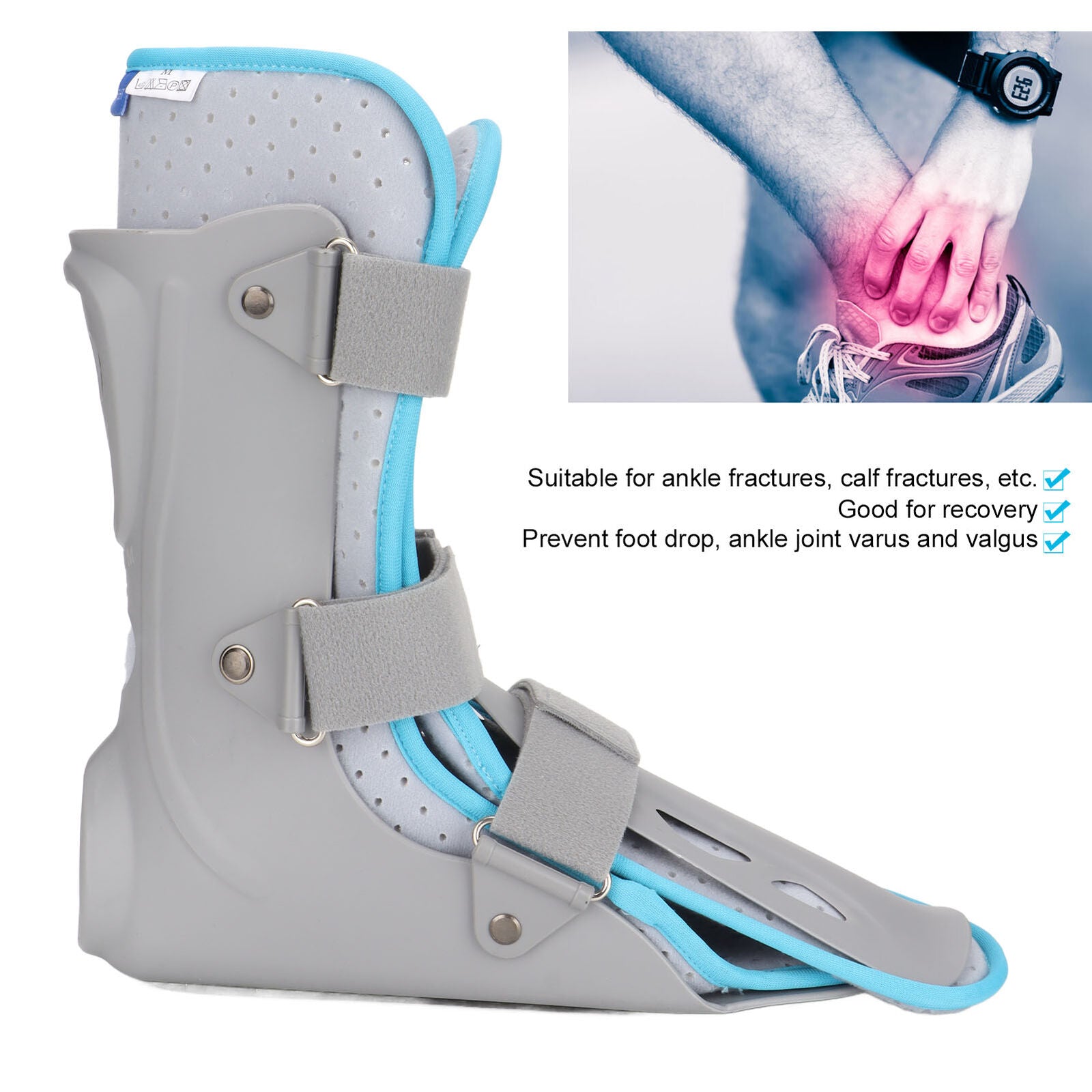 new Ankle Brace Tightness Fracture Recovery Ankle Fixing Splint Baffle(Right ) HGF koeek - KOEEK