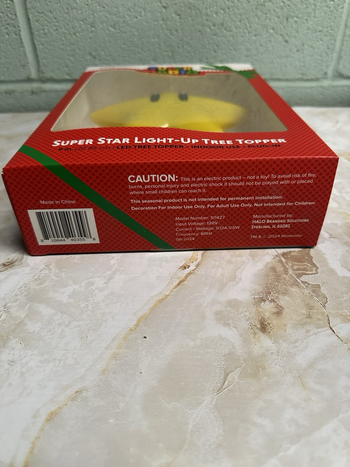 - Super Mario LED 10" Light Up Desktop Tree & 9" Super Star Tree Topper 07FC0E-D4 - KOEEK