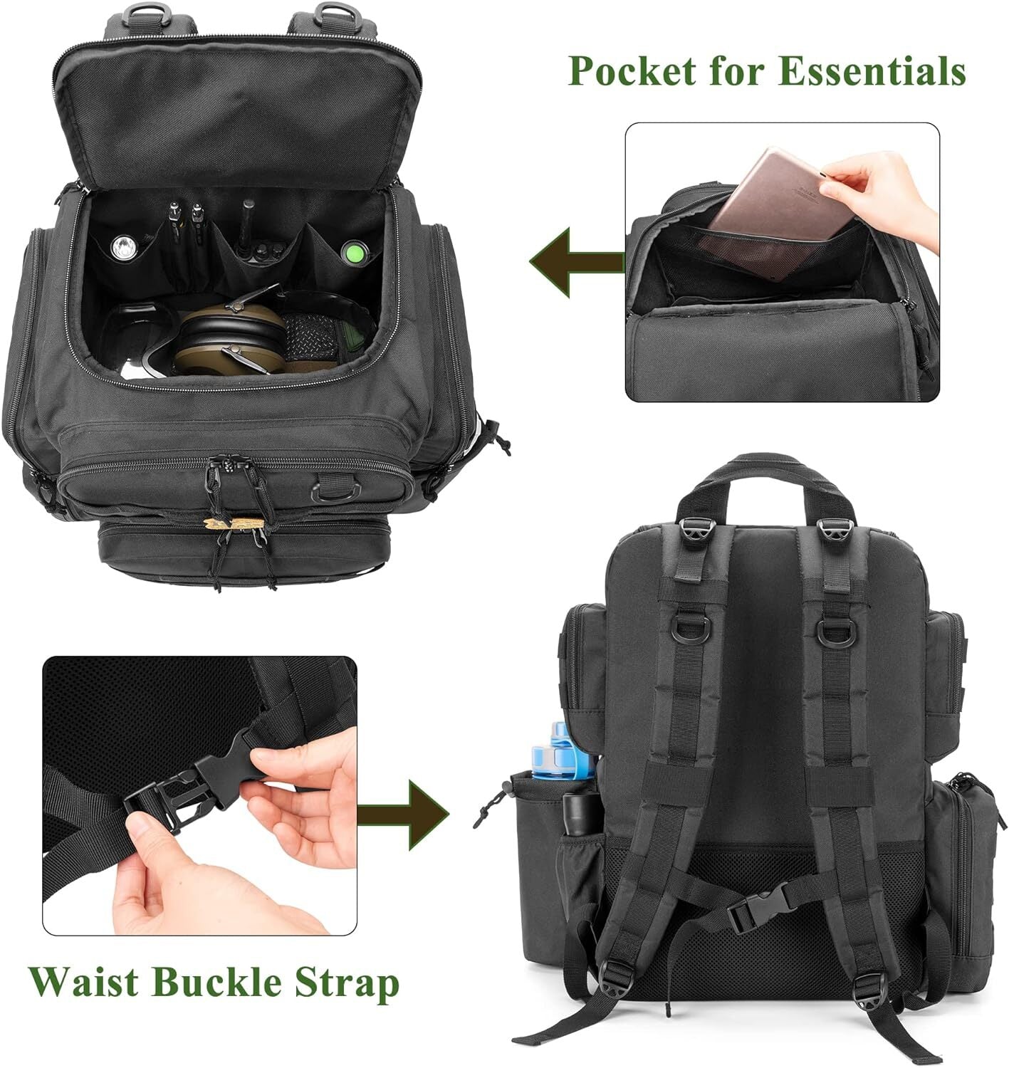 new DSLEAF Tactical Pistol Backpack with 3 Cases for 6 Handguns, Gun... DSLEAF - KOEEK