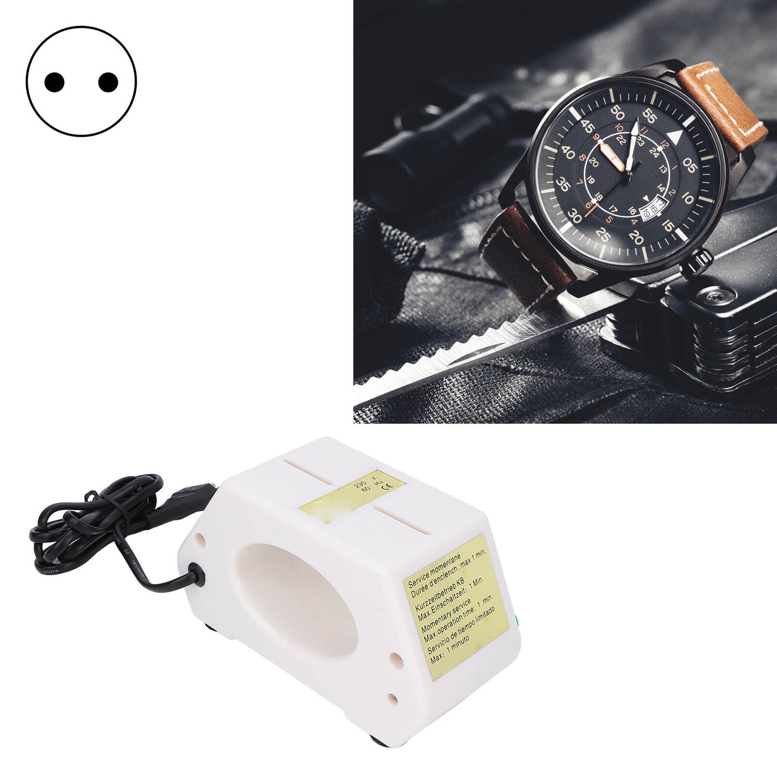 new (EU Plug 220V)Watch Demagnetizer Mechanical Watch Degaussing Tool Repair koeek - KOEEK