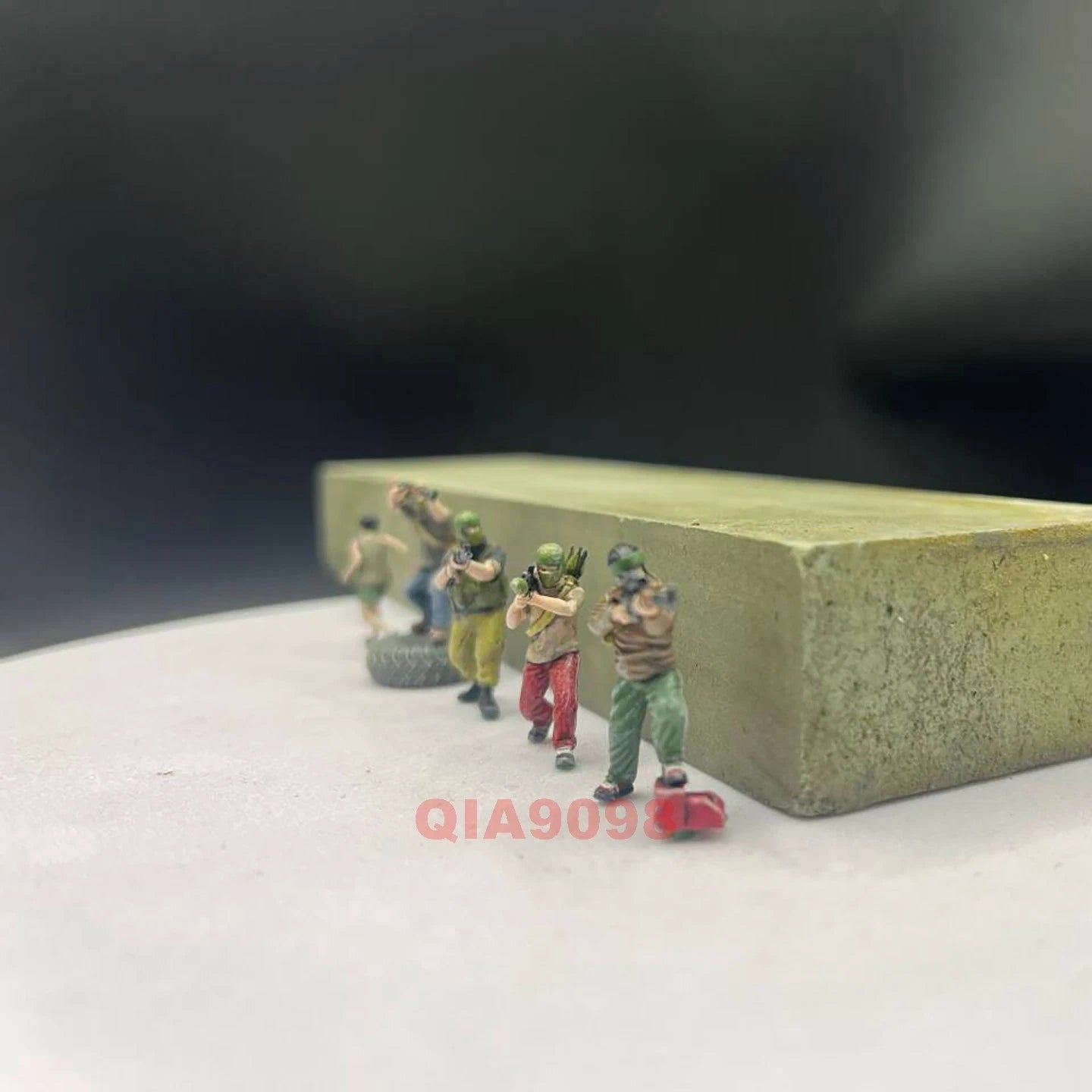 1/72 Scale Middle Eastern Militiaman 5PCS Soldiers Model for Scene Display 07FC0E-D4 - KOEEK