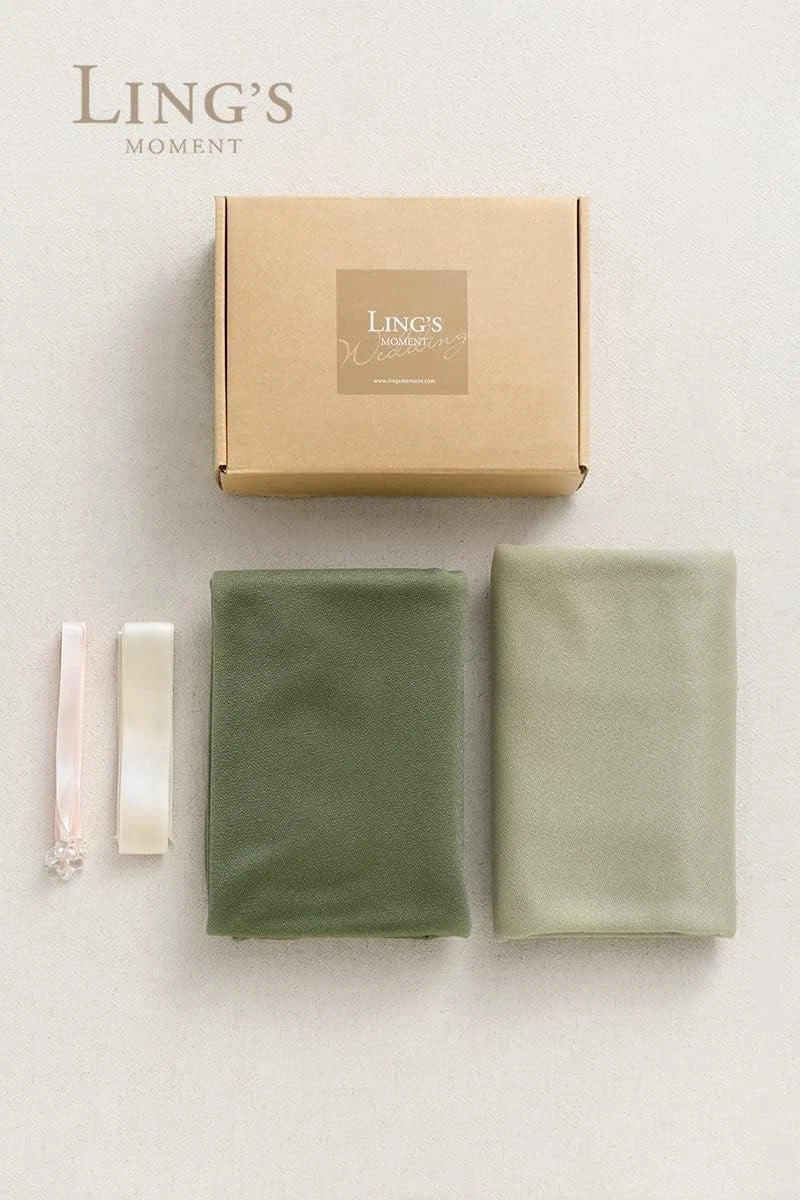 Sage Green & Campsite Chiffon Like Table Runner 30" x 120" (Set of 2) 07FC0E-D4 - KOEEK
