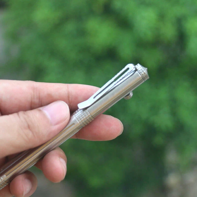 EDC Stainless Steel Pocket Ball Pen Business Office Signature Pen Outdoor Travel 07FC0E-D4 - KOEEK