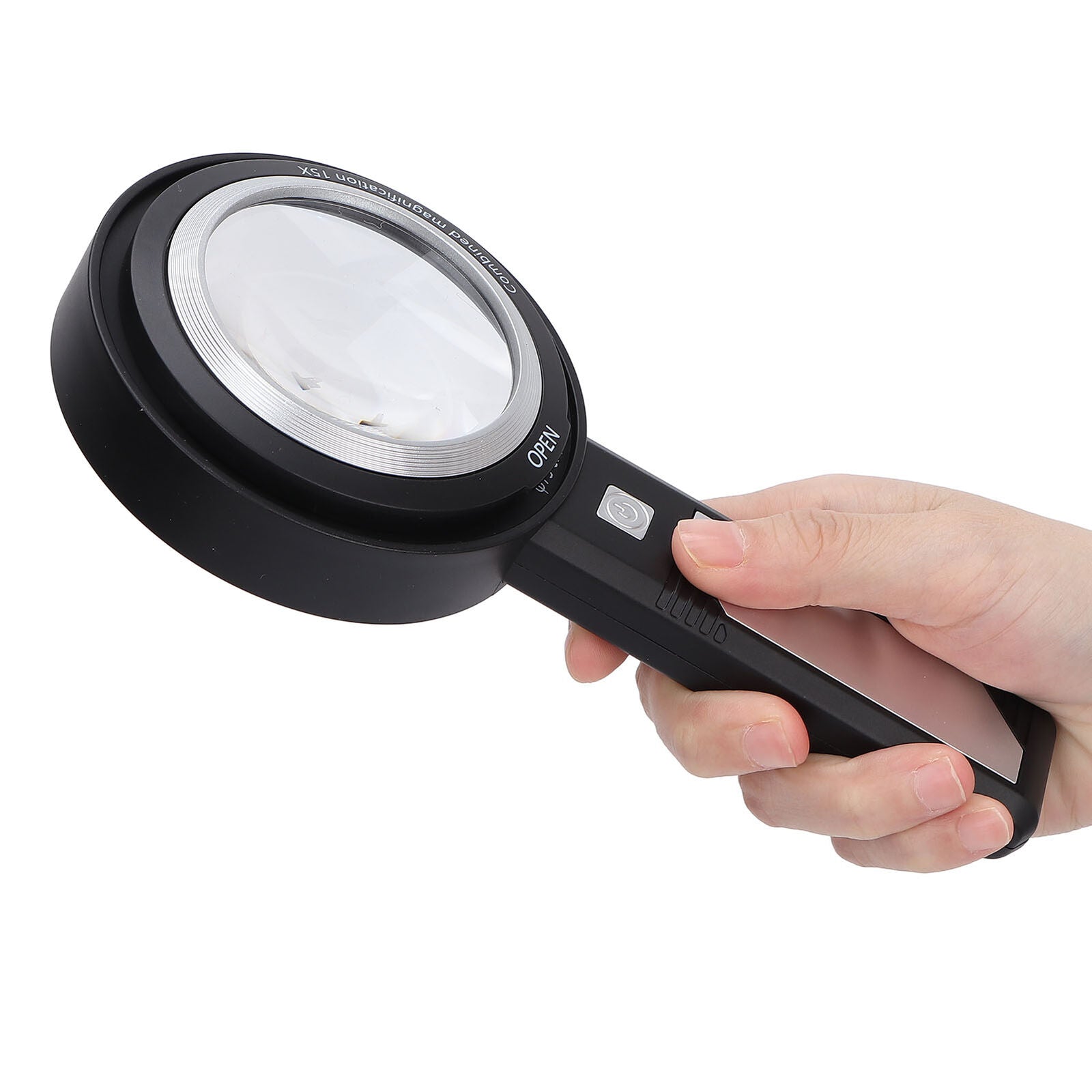 new Seniors 6X/15X Magnifying Glass 6 LED Lights Handheld Lens Magnifier For Rea AP9 koeek - KOEEK