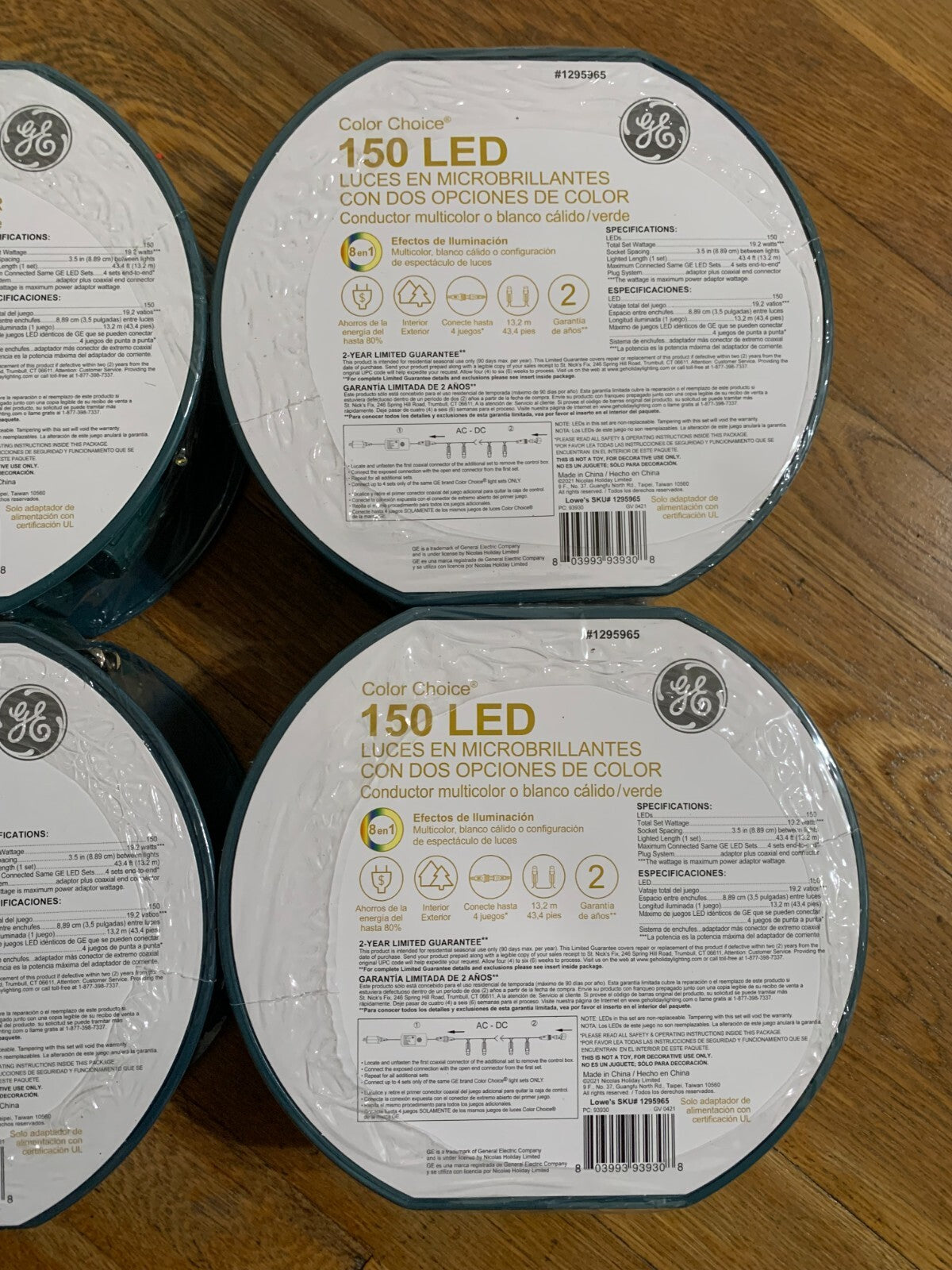 GE Color Choice 150-Count 43-ft Dual Color LED Christmas String Lights LOT GE - KOEEK