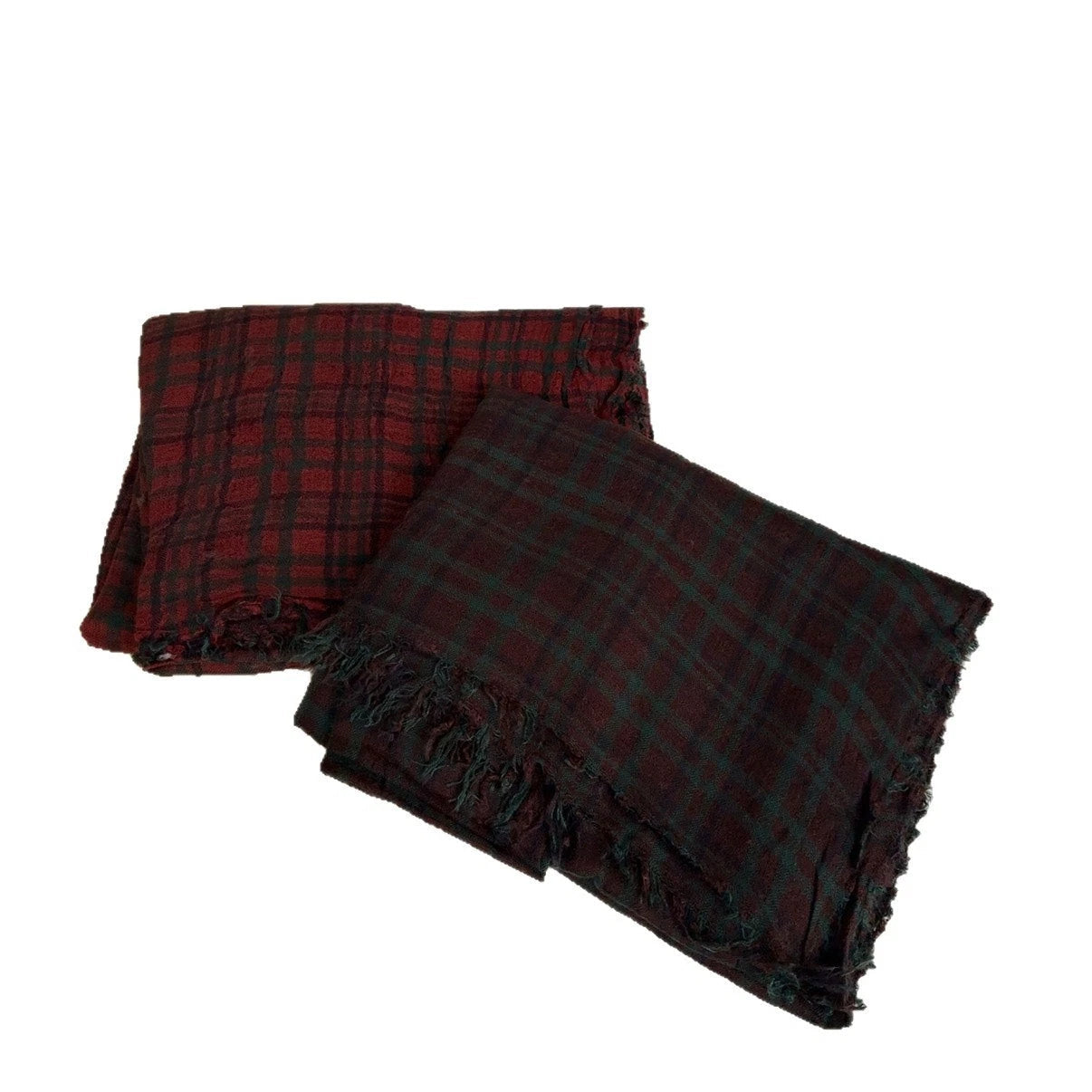Mens soft Acrylic Wool Winter Scarf Red plaid Unisex Winter Autumn Neckerchief 07FC0E-D4 - KOEEK