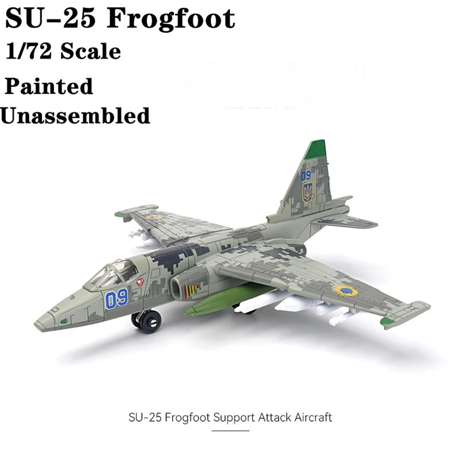 1/72 SU-25 Frogfoot Attack Aircraft Fighter Plastic Painted Unassembled 07FC0E-D4 - KOEEK