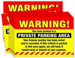 new Private Parking Stickers (Pack of 50) 6” x 9” Inch - Self Adhesive, Yellow 07FC0E-D4 - KOEEK