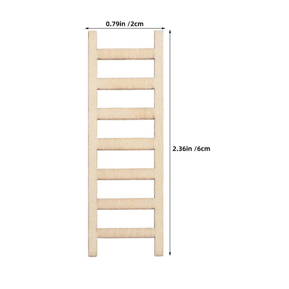 50pcs Mini Ladder Model: Micro Ladders Tiny Figurine Desktop Ornament For Doll 07FC0E-D4 - KOEEK