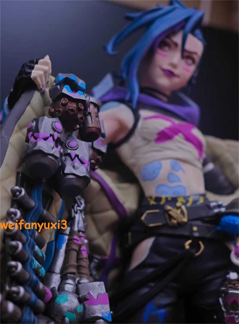 Jinx 1/7 Figure Statue Arcane：League of Legends Model 30.5cm Toy Collectible 07FC0E-D4 - KOEEK