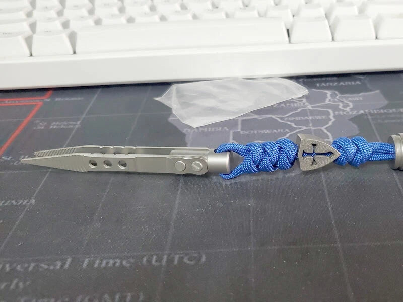 Titanium Alloy Tweezers Anti-static Corrosion Resistance Pocket Clamp EDC Tool 07FC0E-D4 - KOEEK