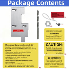 new Generator Interlock Kit Compatible with GE General Electeric Breaker Panels... 07FC0E-D4 - KOEEK