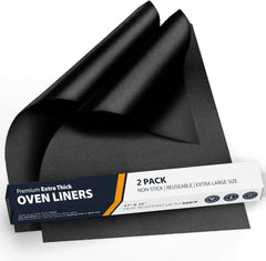 Oven Liners for Bottom of Oven - 2 Pack Large Heavy Duty Mats, 17”x25” Non-Stick 07FC0E-D4 - KOEEK
